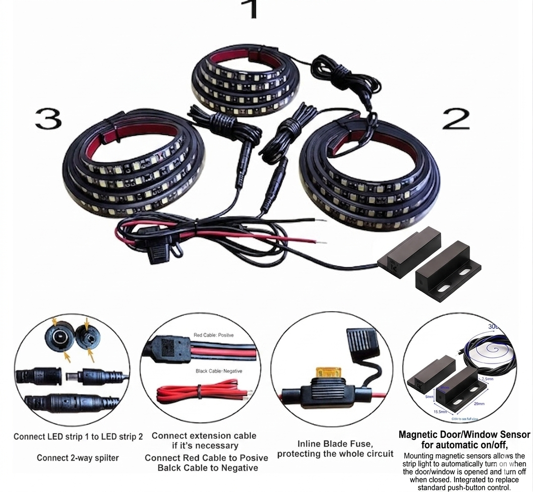 5.5ft LED Truck Bed Kit | Automatic Magnetic Switch